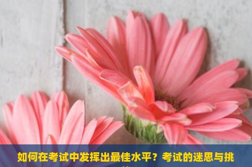 如何在考试中发挥出最佳水平？考试的迷思与挑战