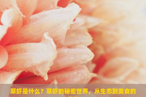 草虾是什么？草虾的秘密世界，从生态到美食的探索