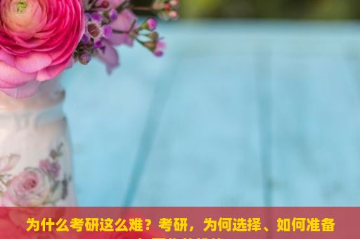 为什么考研这么难？考研，为何选择、如何准备与面临的挑战