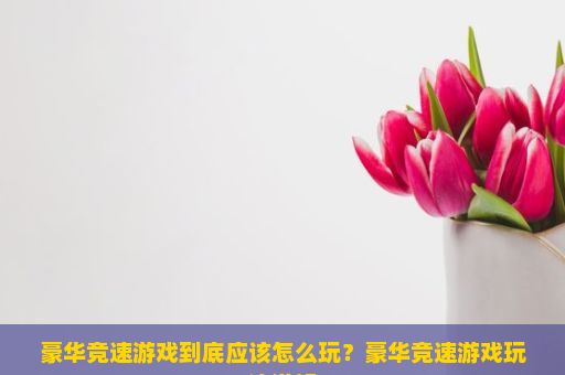 豪华竞速游戏到底应该怎么玩？豪华竞速游戏玩法详解