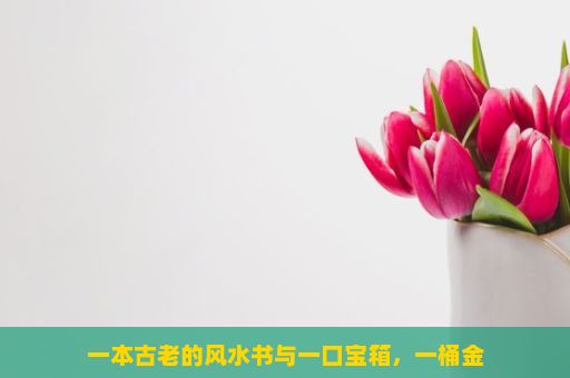 一本古老的风水书与一口宝箱，一桶金