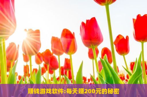 赚钱游戏软件:每天赚200元的秘密