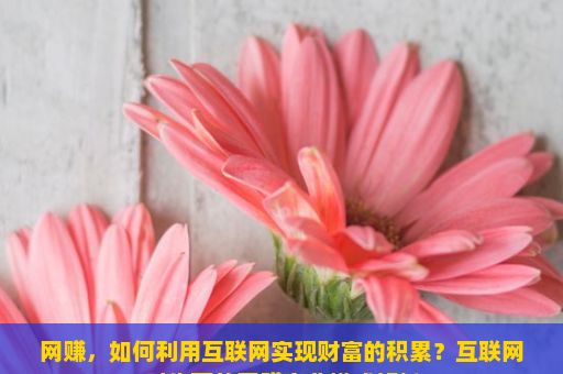 网赚，如何利用互联网实现财富的积累？互联网时代下的网赚商业模式解析