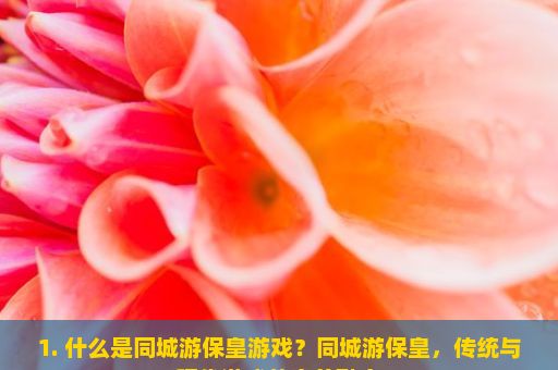 1. 什么是同城游保皇游戏？同城游保皇，传统与现代游戏的完美融合