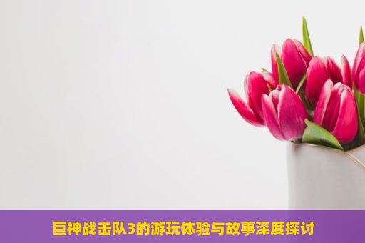 巨神战击队3的游玩体验与故事深度探讨