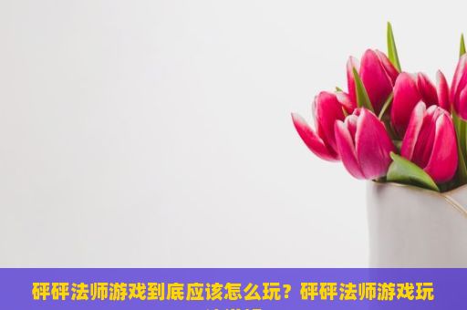 砰砰法师游戏到底应该怎么玩？砰砰法师游戏玩法详解