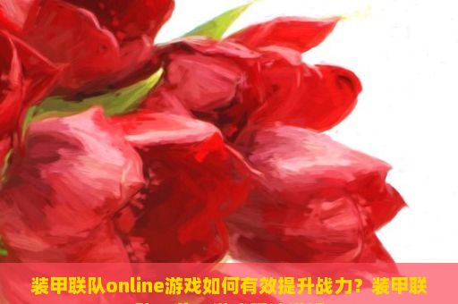 装甲联队online游戏如何有效提升战力？装甲联队online游戏玩法详解