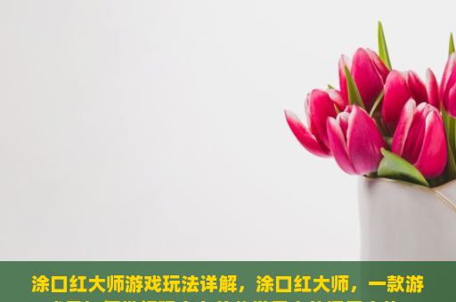 涂口红大师游戏玩法详解，涂口红大师，一款游戏是如何带领玩家在美妆世界中的探索之旅？